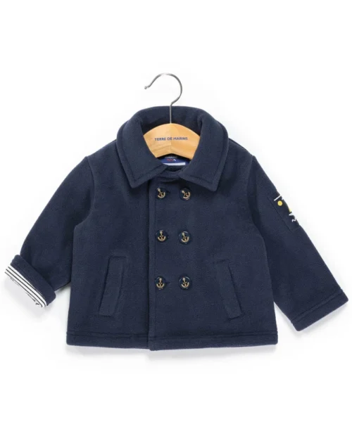 Caban Bleu Marine Style Marin Bébé Garçon