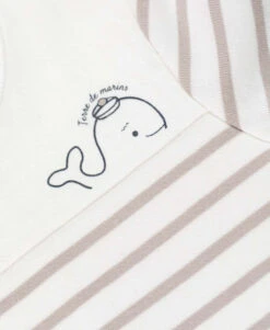 Body Marinière Bébé Fond Blanc Rayé Beige -Vetements Simples Magasin prod 8419 body ml fond naturel raye sable bodima 666x812 fc7ea0111e0b