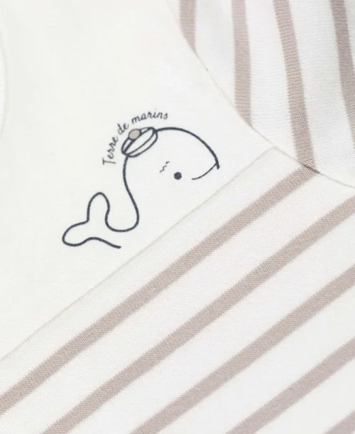 Body Marinière Bébé Fond Blanc Rayé Beige -Vetements Simples Magasin prod 8419 body ml fond naturel raye sable bodima 666x812 fc7ea0111e0b