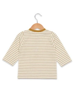 Marinière Bébé Grège/marron -Vetements Simples Magasin prod 8446 mariniere ml fond grege raye marron timmy 666x812 fc7ea0111e0b