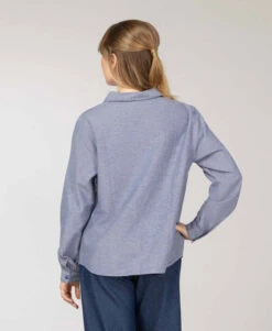 Blouse Bleu Marine Femme -Vetements Simples Magasin prod 8527 blouse ml indigo cotouest 666x812 fc7ea0111e0b