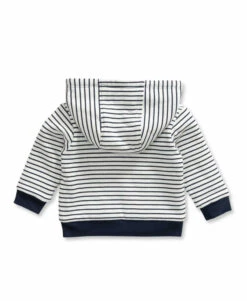 Veste Rayé à Capuche Bébé -Vetements Simples Magasin prod 8573 veste ml fond naturel raye indigo volt 666x812 fc7ea0111e0b