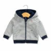 Veste Rayé à Capuche Bébé 1 Veste Rayé à Capuche Bébé -Vetements Simples Magasin prod 8574 veste ml fond naturel raye indigo volt 666x812 fc7ea0111e0b