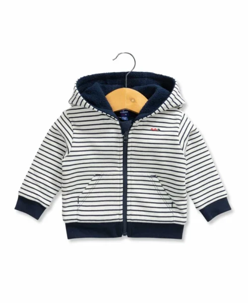 Veste Rayé à Capuche Bébé