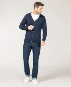 Gilet Bleu Marine Homme à Boutons -Vetements Simples Magasin prod 8622 cardigan tricot indigo gaylord 666x812 fc7ea0111e0b