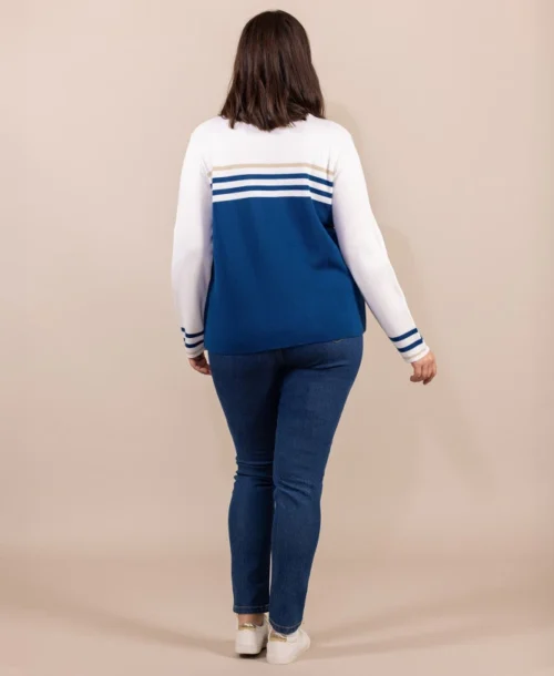 Pull Bleu Femme Made In France Kolette -Vetements Simples Magasin prod 8749 pull bleu kolette 666x812 fc7ea0111e0b