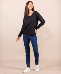 T-shirt Manches Longues Noir Femme 10 T-shirt Manches Longues Noir Femme -Vetements Simples Magasin prod 8756 tee shirt ml noir triol 666x812 fc7ea0111e0b