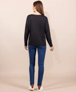 T-shirt Manches Longues Noir Femme 11 T-shirt Manches Longues Noir Femme -Vetements Simples Magasin prod 8758 tee shirt ml noir triol 666x812 fc7ea0111e0b