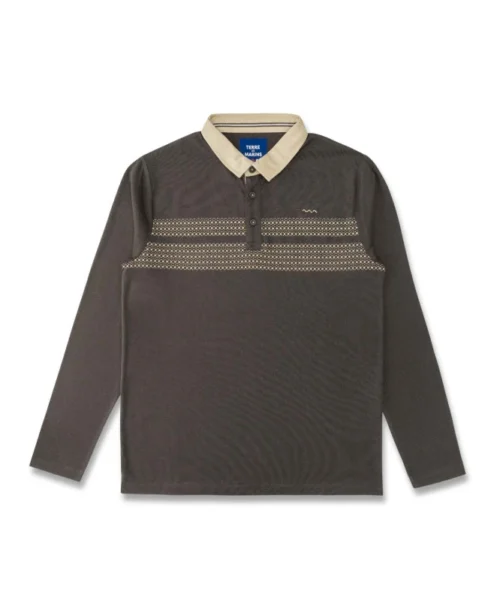 Polo Homme Imprimé Marron
