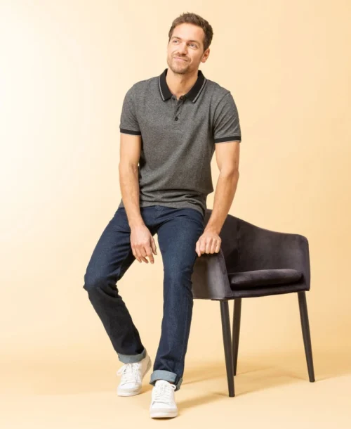 Polo Gris Chiné Homme -Vetements Simples Magasin prod 8796 polo mc gris chine ojak 666x812 fc7ea0111e0b