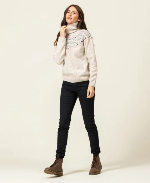 Pull De Noël Femme -Vetements Simples Magasin prod 8819 pull beige chine kalan 666x812 fc7ea0111e0b