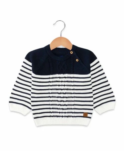 Pull Marin Ouverture épaule Bébé Garçon