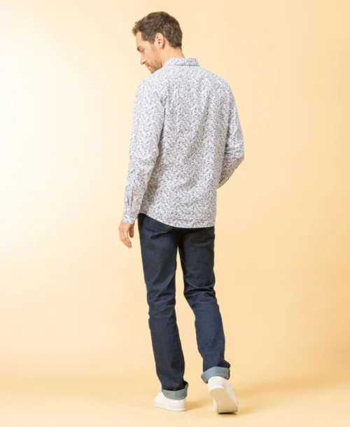 Chemise Blanche Homme Imprimé Gris -Vetements Simples Magasin prod 8917 chemise chemisier ml imprime gris caflo 666x812 fc7ea0111e0b