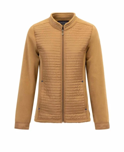 Veste Camel Matelassée Femme