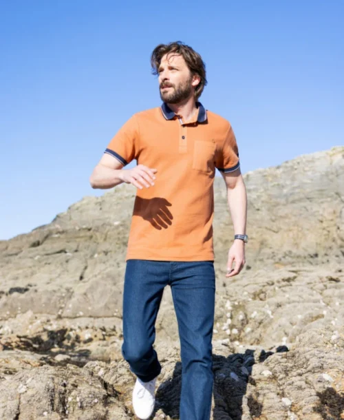 Polo Manches Courtes Rouille Homme -Vetements Simples Magasin prod 9034 polo mc rouille otoma 666x812 fc7ea0111e0b