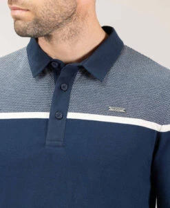 Polo Manches Longues Bleu Marine Homme -Vetements Simples Magasin prod 9040 polo ml indigo ojari 666x812 fc7ea0111e0b
