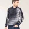 Pull Marinière Indigo Homme 1 Pull Marinière Indigo Homme -Vetements Simples Magasin prod 9082 pull fond indigo raye grege karacla 666x812 fc7ea0111e0b