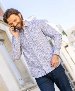 Chemise Blanche Homme Imprimé Gris 13 Chemise Blanche Homme Imprimé Gris -Vetements Simples Magasin prod 9115 chemise chemisier ml imprime gris caflo 666x812 fc7ea0111e0b