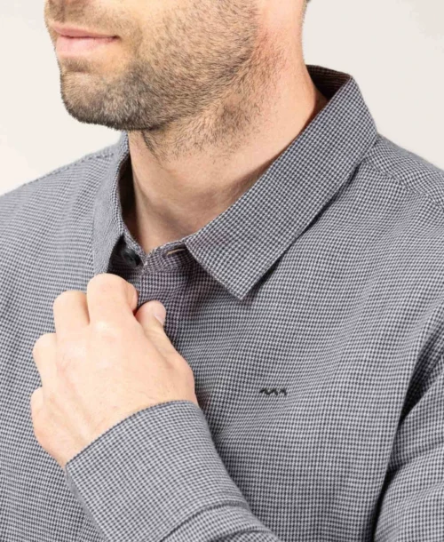 Chemise Grise Pied-de-poule Homme -Vetements Simples Magasin prod 9122 chemise chemisier ml imprime copou 666x812 fc7ea0111e0b