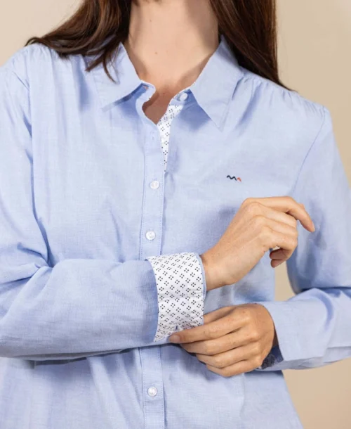 Chemise Femme Manches Longues Bleu Ciel -Vetements Simples Magasin prod 9127 chemise chemisier ml bleu ciel carlina 666x812 fc7ea0111e0b