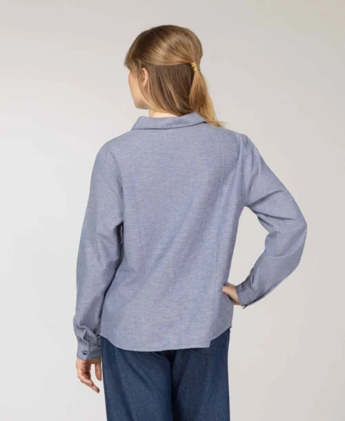 Blouse Bleu Marine Femme -Vetements Simples Magasin prod 9134 blouse ml indigo cotouest 666x812 fc7ea0111e0b