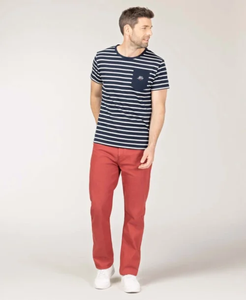 Pantalon Rouge Délavé Homme -Vetements Simples Magasin prod 9205 pantalon rouge delave elino 666x812 fc7ea0111e0b