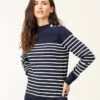 Pull Rayé Femme Fond Bleu Marine Rayures Blanches 2 Pull Rayé Femme Fond Bleu Marine Rayures Blanches -Vetements Simples Magasin prod 9222 pull fond indigo raye blanc pricha 666x812 fc7ea0111e0b