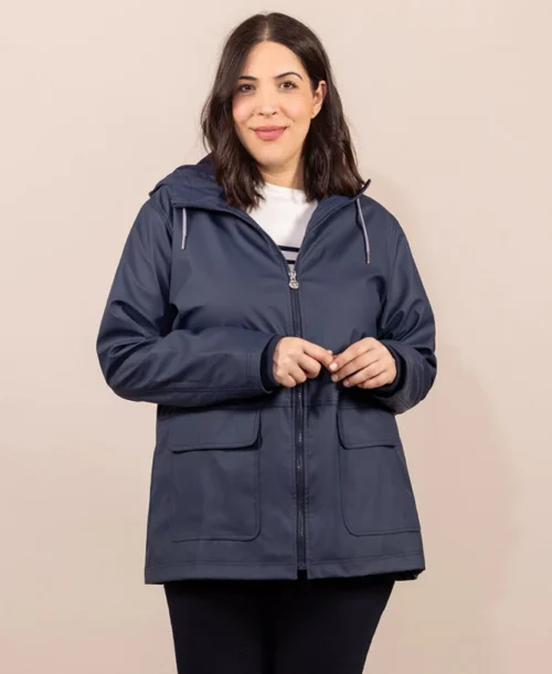 Ciré Bleu Marine Femme 12 Ciré Bleu Marine Femme -Vetements Simples Magasin prod 9238 imper cire indigo fecirec 666x812 fc7ea0111e0b