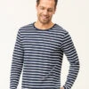 Marinière Homme Manches Longues Fond Bleu Marine Rayé Blanc -Vetements Simples Magasin prod 9262 mariniere ml fond indigo raye blanc ecohol 666x812 fc7ea0111e0b