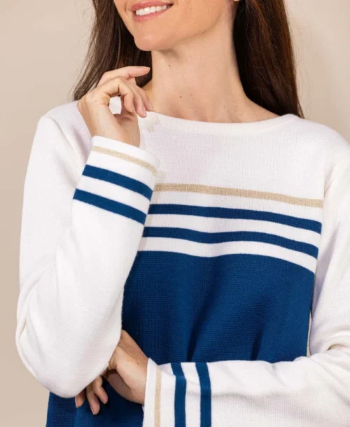 Pull Bleu Femme Made In France Kolette -Vetements Simples Magasin prod 9286 pull bleu kolette 666x812 fc7ea0111e0b