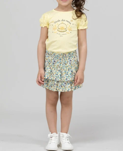 Jupe Courte à Volants Fille -Vetements Simples Magasin prod 9299 jupe courte imprime fond grege robia 666x812 fc7ea0111e0b