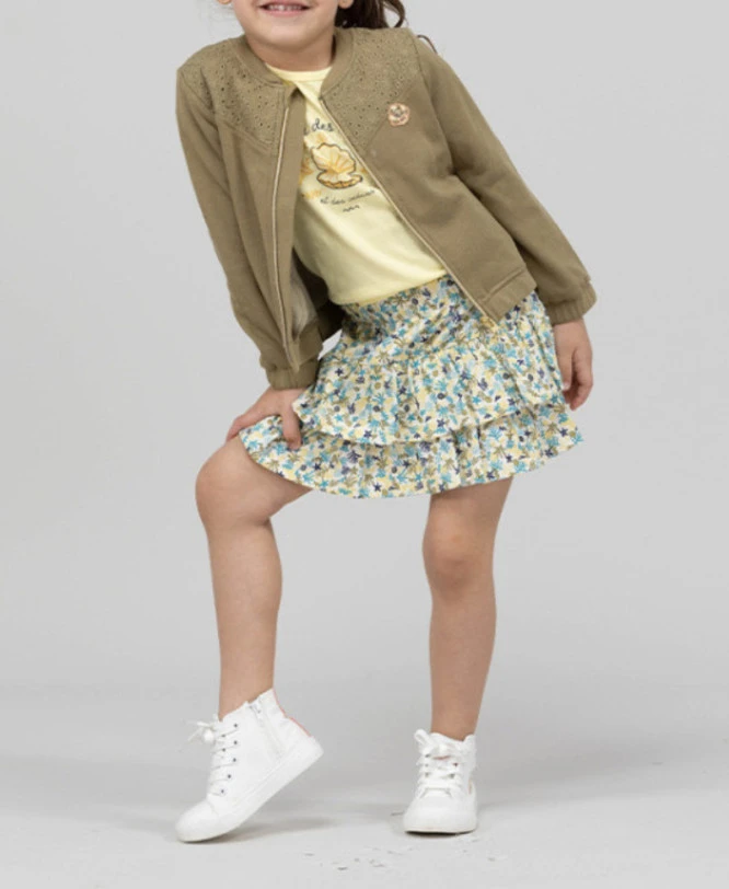 Veste Bombers Kaki Fille 6 Veste Bombers Kaki Fille – Image 4