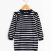 Robe Pull à Rayures Fille -Vetements Simples Magasin prod 9341 robe ml fond naturel raye indigo rococo 666x812 fc7ea0111e0b