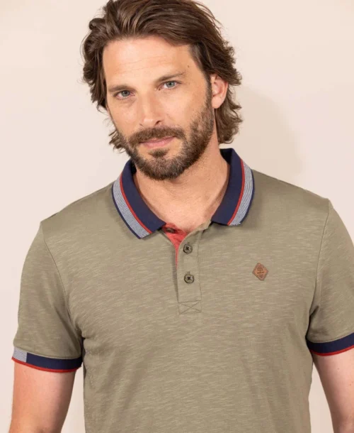 Polo Manches Courtes Kaki Clair Homme 7 Polo Manches Courtes Kaki Clair Homme -Vetements Simples Magasin prod 9349 polo mc kaki clair orel 666x812 fc7ea0111e0b