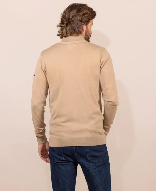 Gilet Beige Homme -Vetements Simples Magasin prod 9365 cardigan tricot sable fonce guilem 666x812 fc7ea0111e0b