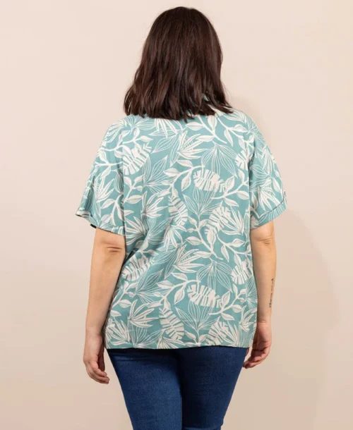 Chemise Femme Manches Courtes Imprimé Vert -Vetements Simples Magasin prod 9416 chemise chemisier mc imprime vert celiora 666x812 fc7ea0111e0b