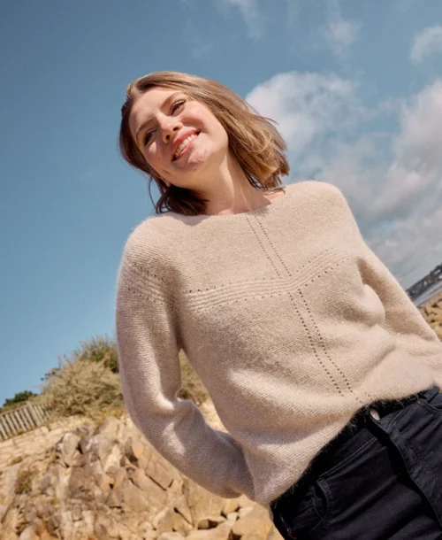 Pull Femme Made In France Beige