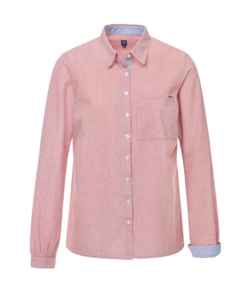Chemise Rayé Rouge Femme