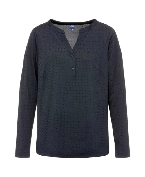 Blouse Manches Longues Bleu Marine Femme