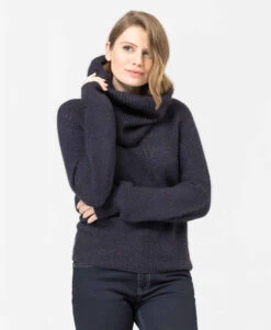 Snood Bleu Marine Made In France Femme -Vetements Simples Magasin prod 9645 echarpe indigo altea 666x812 fc7ea0111e0b