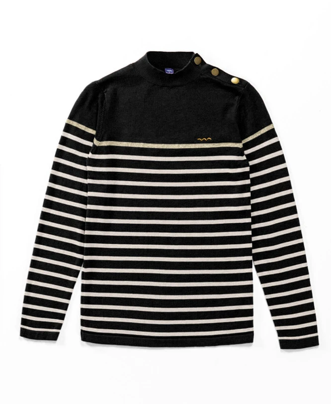 Pull Marin Noir Rayé Femme 3 Pull Marin Noir Rayé Femme