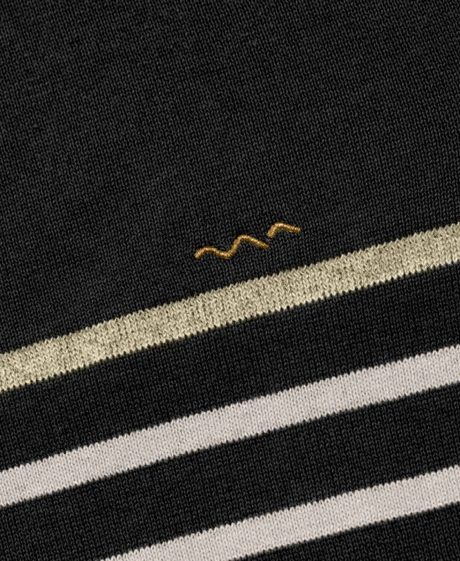 Pull Marin Noir Rayé Femme 5 Pull Marin Noir Rayé Femme – Image 3