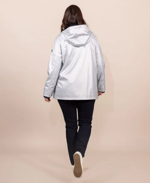 Ciré Gris Argent Femme -Vetements Simples Magasin prod 9749 imper cire gris argent fecirec 666x812 fc7ea0111e0b