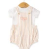 Ensemble Salopette + T-shirt Bébé Rayé Pêche -Vetements Simples Magasin prod 9829 salopette courte haut naturel peche efir 666x812 fc7ea0111e0b