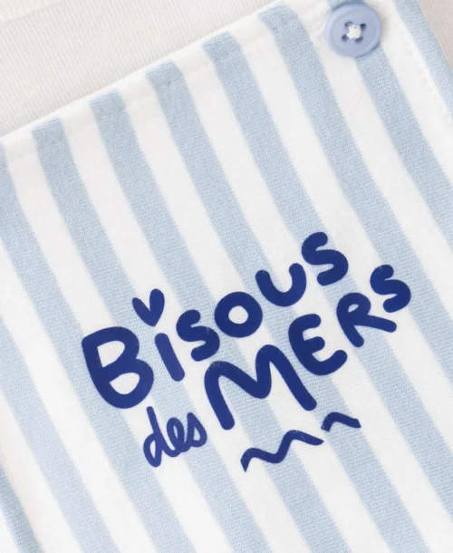 Ensemble Salopette + T-shirt Bébé Rayé Bleu -Vetements Simples Magasin prod 9836 salopette courte haut naturel bleu efir 666x812 fc7ea0111e0b