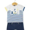 Ensemble Bébé Garçon Short Bleu Marine +t-shirt Rayé -Vetements Simples Magasin prod 9880 ens short haut fond naturel raye bleu egony 666x812 fc7ea0111e0b