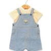 Ensemble Bébé Garçon Salopette Jean + T-shirt -Vetements Simples Magasin prod 9894 salopette courte haut bleu egerson 666x812 fc7ea0111e0b