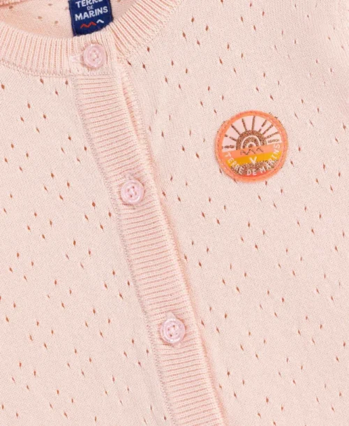 Gilet Rose Pâle Fille -Vetements Simples Magasin prod 9934 cardigan tricot rose pale geralda 666x812 fc7ea0111e0b