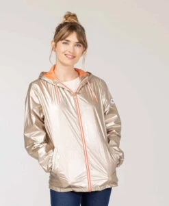 Coupe Vent Doré Femme -Vetements Simples Magasin prod 9944 coupe vent rose irise xolita 666x812 fc7ea0111e0b