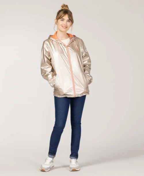 Coupe Vent Doré Femme 11 Coupe Vent Doré Femme -Vetements Simples Magasin prod 9947 coupe vent rose irise xolita 666x812 fc7ea0111e0b